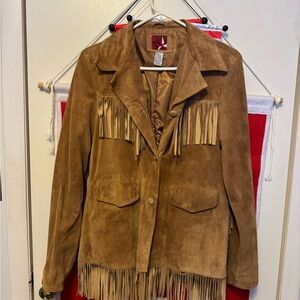 Brown Suede Fringe Jacket